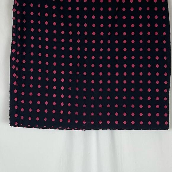 Tribal Black Pink Polka Dot Pure Cotton Office To Date Skirt NWOT Size 12 - Picture 3 of 12
